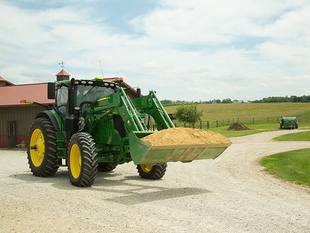 A multi-function joystick, variable ratio steering and better hydraulic pump capability will be introduced to the 6R range of John Deere tractors in the new year.