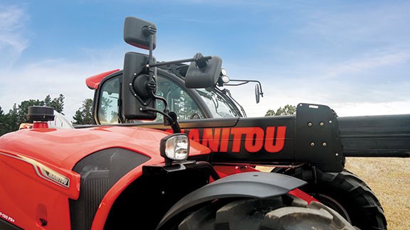 The Manitou has a lift capacity of 3.7 tonnes and a max lift height of 6.9m