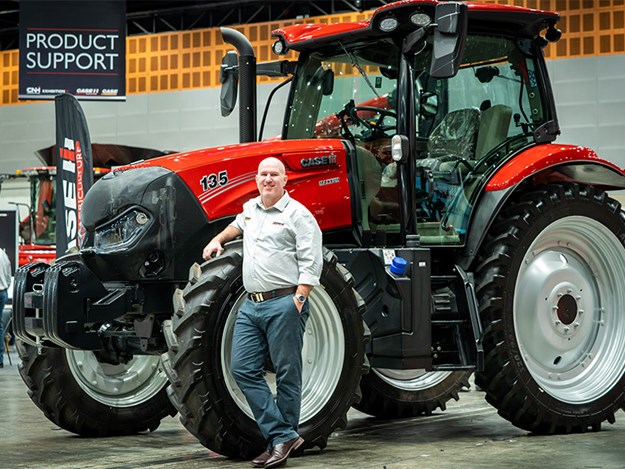 Case IH Maxxum 135 and Product Manager Seamus McCarthy