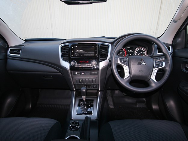 The Mitsubishi Triton's interior 