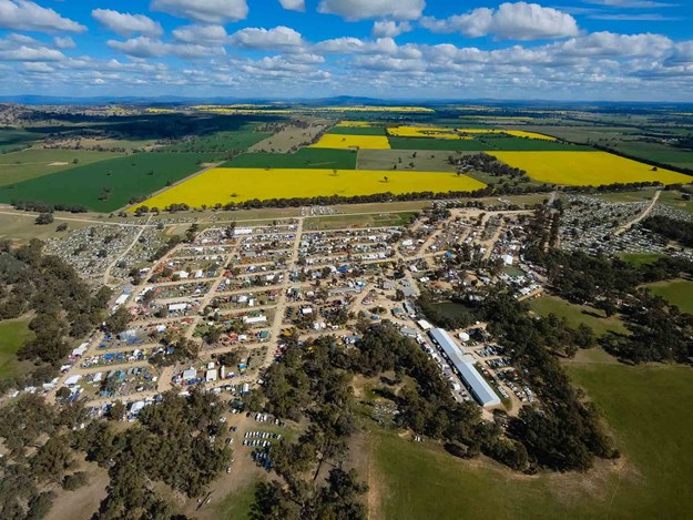 Henty Machinery Field days 2019 from the sky