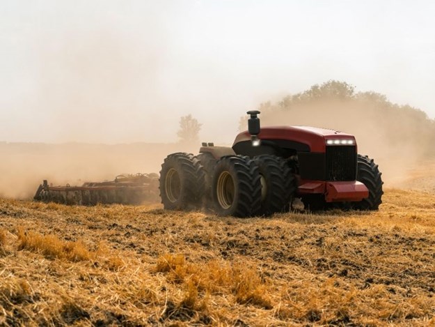 This autonomous tractor, and technologies like it, is becoming more popular. Image courtesy Alamy