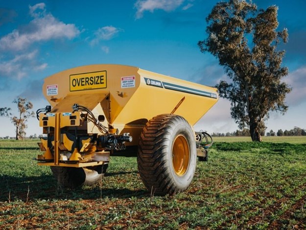 The range of single axle Coolamon CSC Compact Spreaders start with the 5500 litre and go up to the 8500 litre unit.