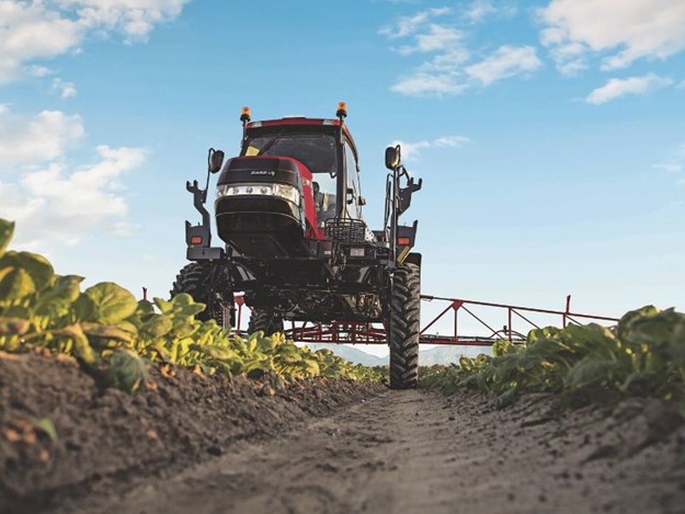 The Case IH Patriot spraying a field