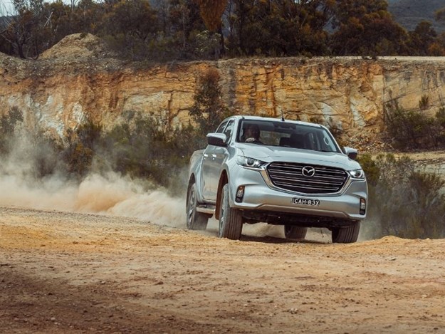 The new Mazda BT-50 driving off-road
