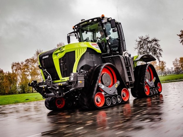 Claas Xerion 5000 TS being tested at the Claas facility in Germany