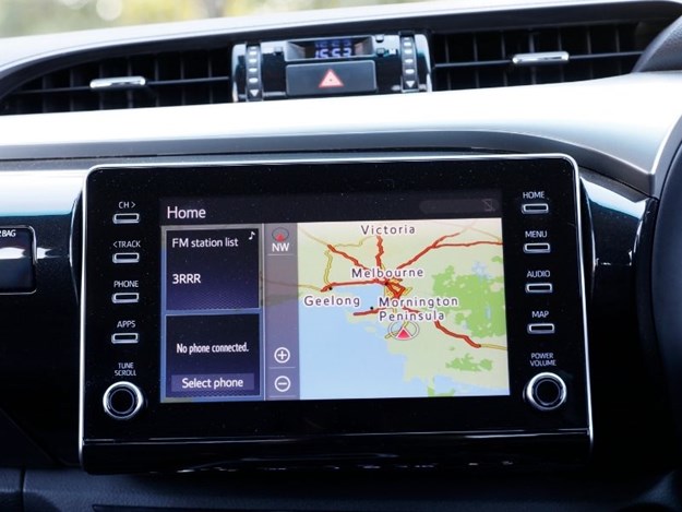 The Toyota Hilux SR5 infotainment system