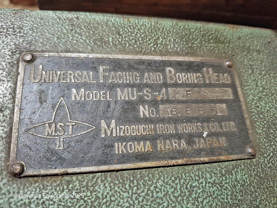 MIZOGUCHI MU-S-4F NT40 SHANK UNIVERSAL FACING AND BORING HEAD