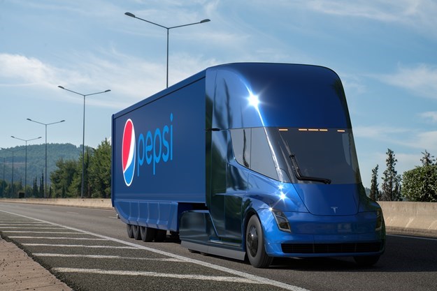 Pepsi Co receives delivery of first Tesla Semi truck