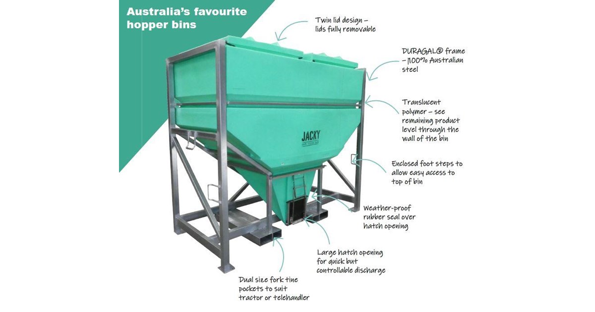 JACKY STORAGE 3,100L CENTRE DISCHARGE BIN for sale (refcode TA1147292)