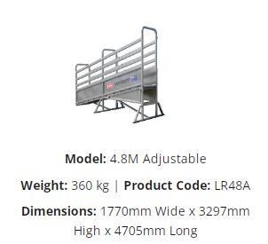 ARROWQUIP 4.8M CATTLE RAMP (ADJUSTABLE) for sale (refcode TA1184489)