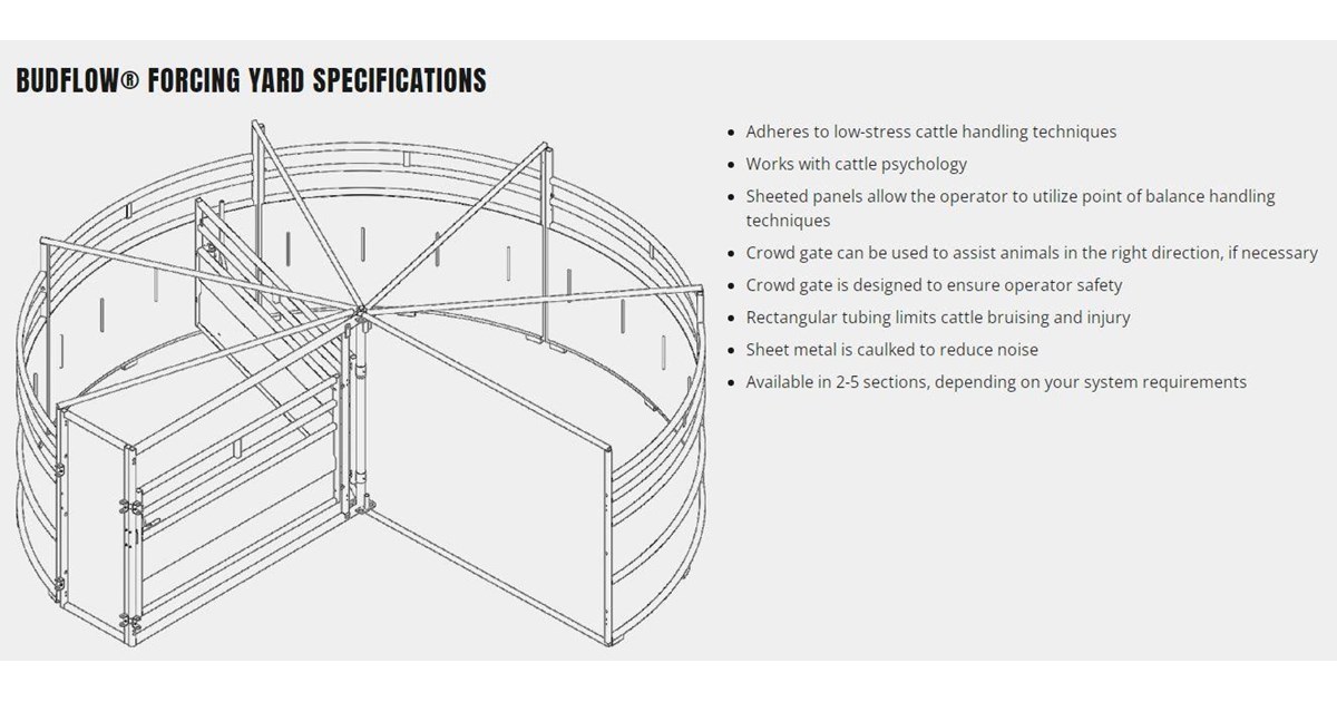 ARROWQUIP 3 SECTION BUDFLOW CATTLE FORCING YARD (GALVANISED) for sale ...