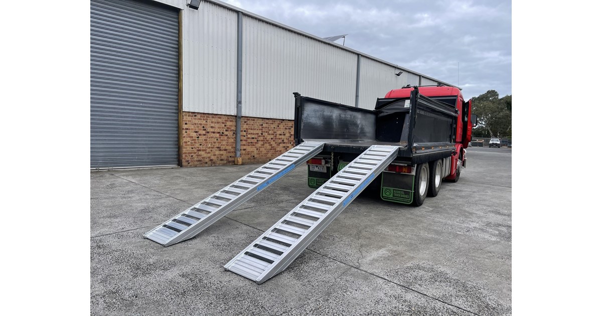 JETLAND 4.2M 6TONNE HEAVY DUTY RUBBER TRACK MACHINERY LOADING RAMPS for ...