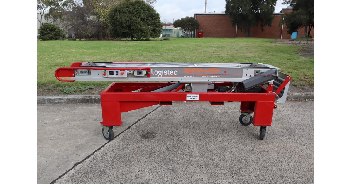 SHIFTA-LIFTA INCLINE CONVEYOR WITH HYDRAULIC LIFTER - 2.25M LONG ...