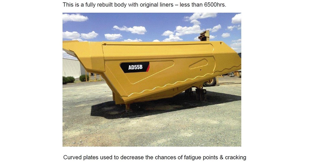 CATERPILLAR AD55B TRUCK BODY for sale (refcode DIY680579)
