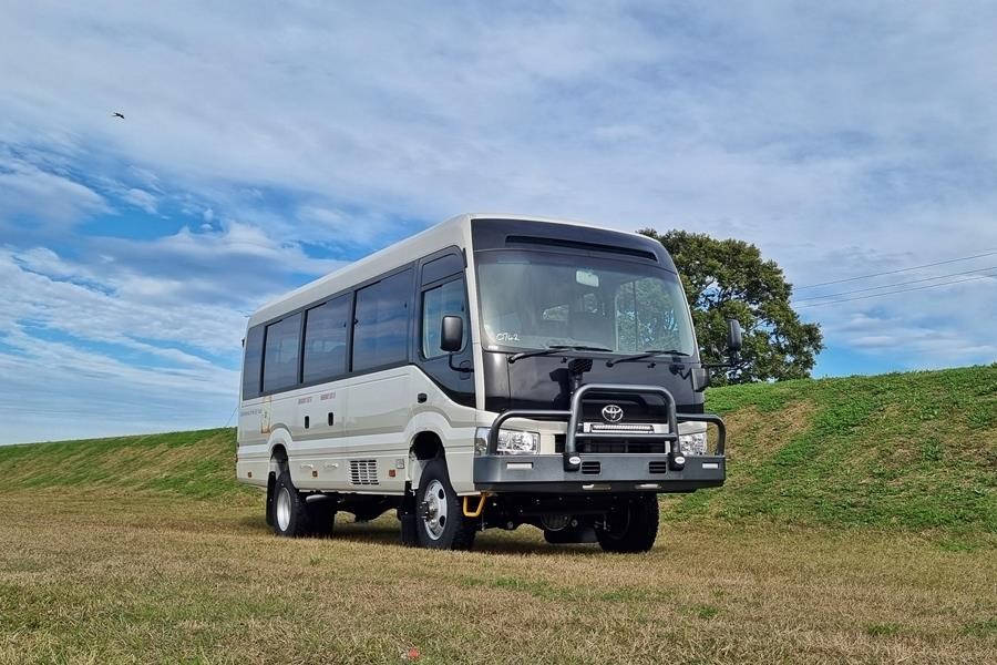 2022 TOYOTA 4X4 CONVERSION OF COASTER BUS WHEELCHAIR 70 Series