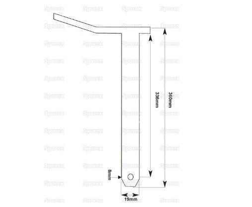 SPAREX SWINGING DRAWBAR HINGE PIN (19MM PIN DIA, 336MM WORKING LENGTH ...