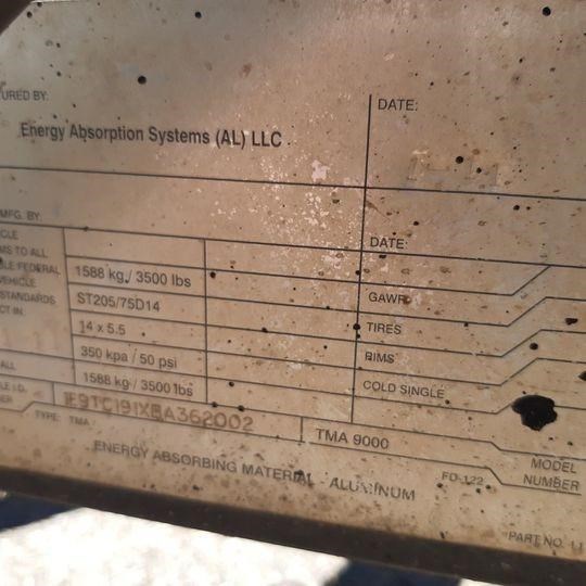 2011 ATTENUATOR ENERGY ABSORPTION TRAILER ATTENUATOR TRAILER for sale