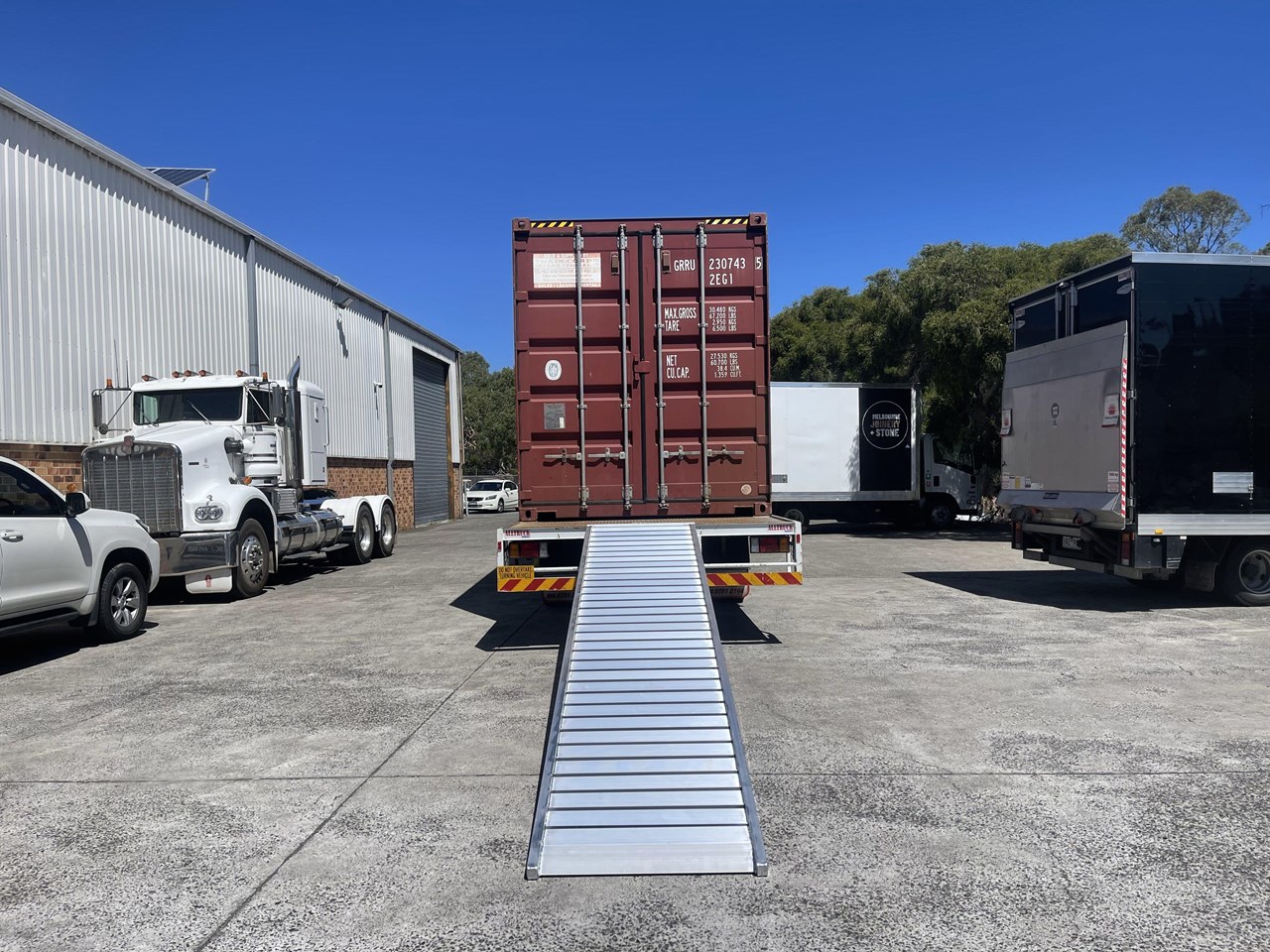 4m Ramp JETLAND 4M 1TONNE NON FOLDING WALK BOARD REMOVALIST LOADING RAMP for ...