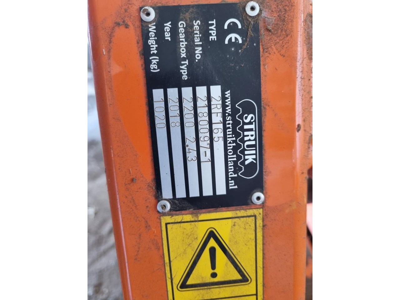 STRUIK 2RF165 BED FORMER Single Row Bed Former for sale (refcode TA1075514)