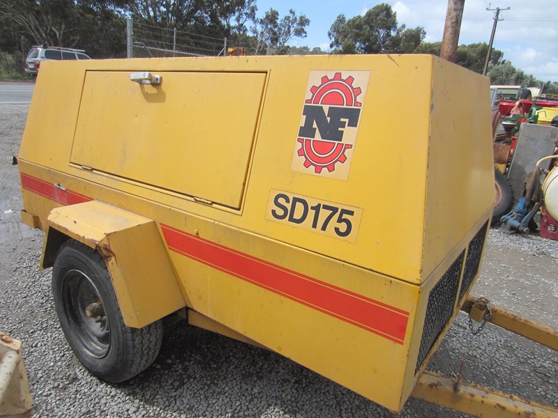 noblet & forrest sd175 trailer mounted air compressor 862239 006