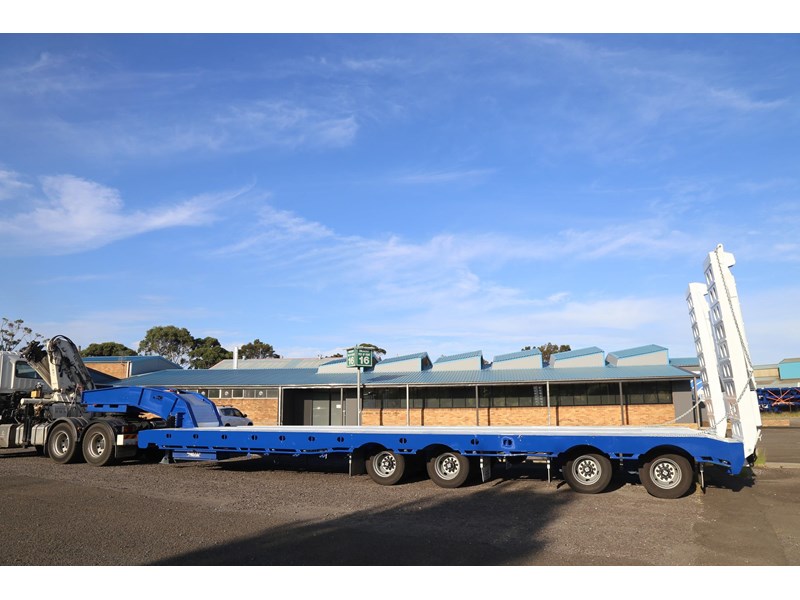 aaa quad axle low loader widener with bi-fold ramps 874812 006