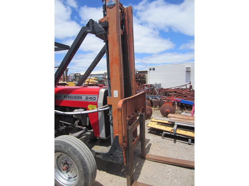 massey ferguson 240 tractor with front mount forklift 835976 017