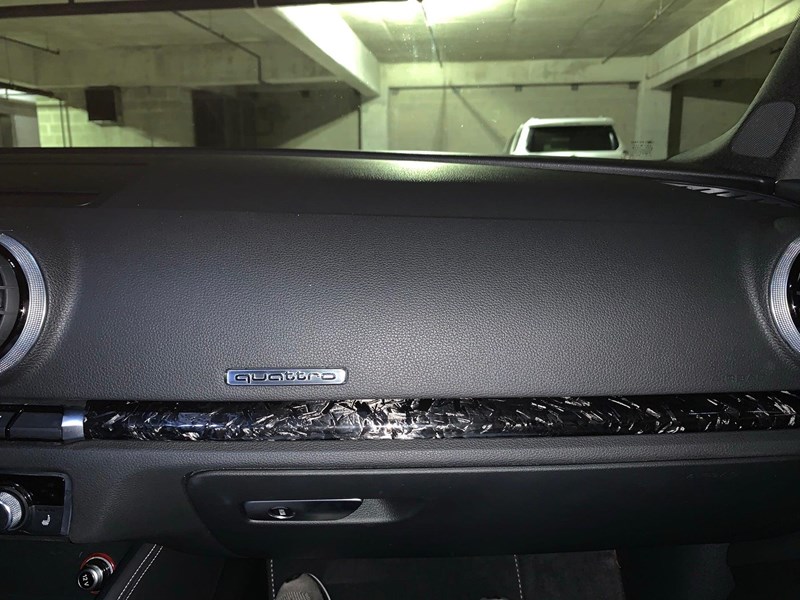euro empire auto audi forged carbon fiber interior center console & dash trim for 8v 970519 001