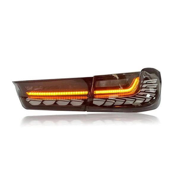 euro empire auto bmw gts style smoked/clear sequential tail lights for g20 970596 006