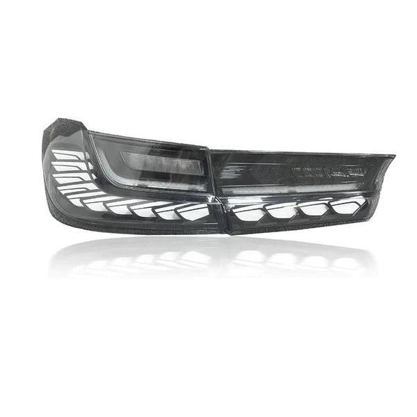 euro empire auto bmw gts style smoked/clear sequential tail lights for g20 970596 007