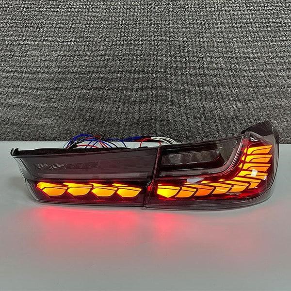 euro empire auto bmw gts style smoked/clear sequential tail lights for g20 970596 005
