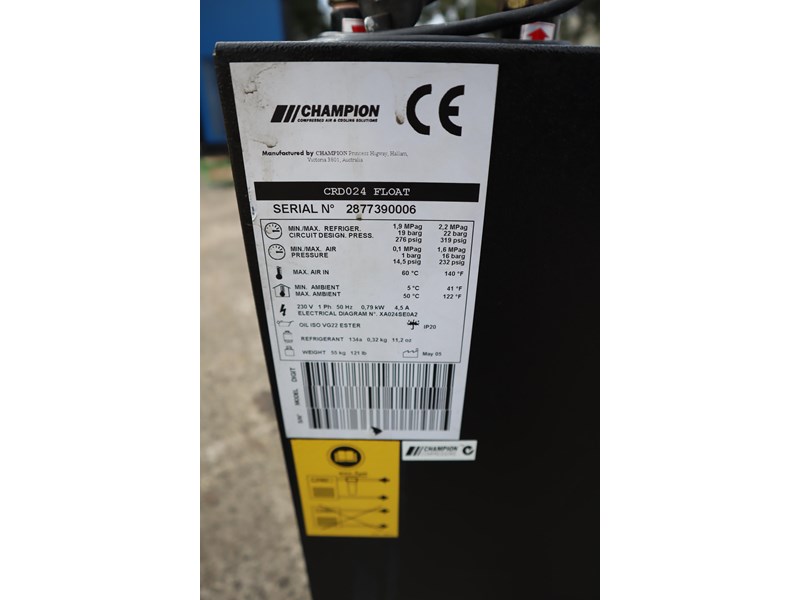 champion crd024 refrigerated air dryer 972859 005
