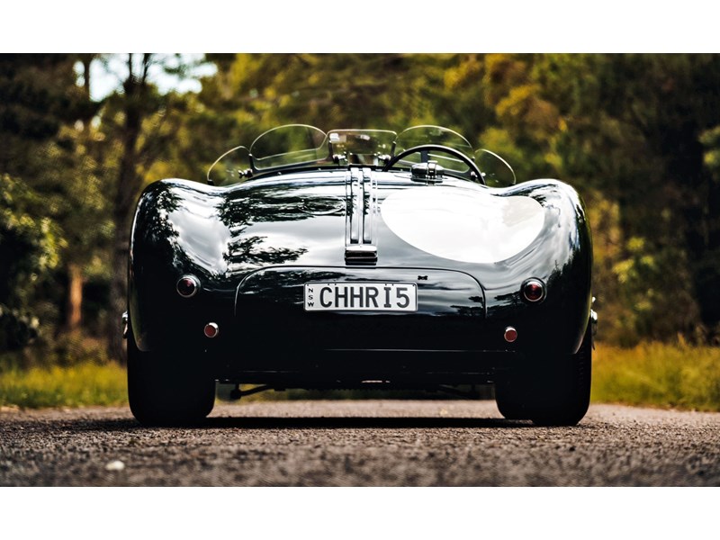 Grande Photo Historique D'époque : Jaguar Type C Au Salon De Paris 1953