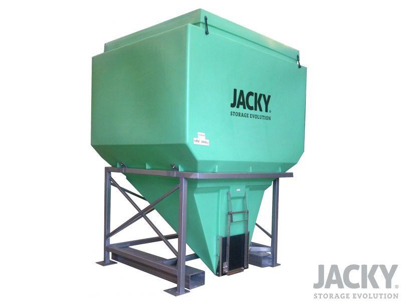 JACKY STORAGE 1,730L SIDE DISCHARGE BIN (LOW PROFILE) for sale