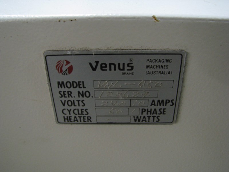 venus vhl-450 shrink wrap l-bar heat sealer - 450 x 510mm 873335 011