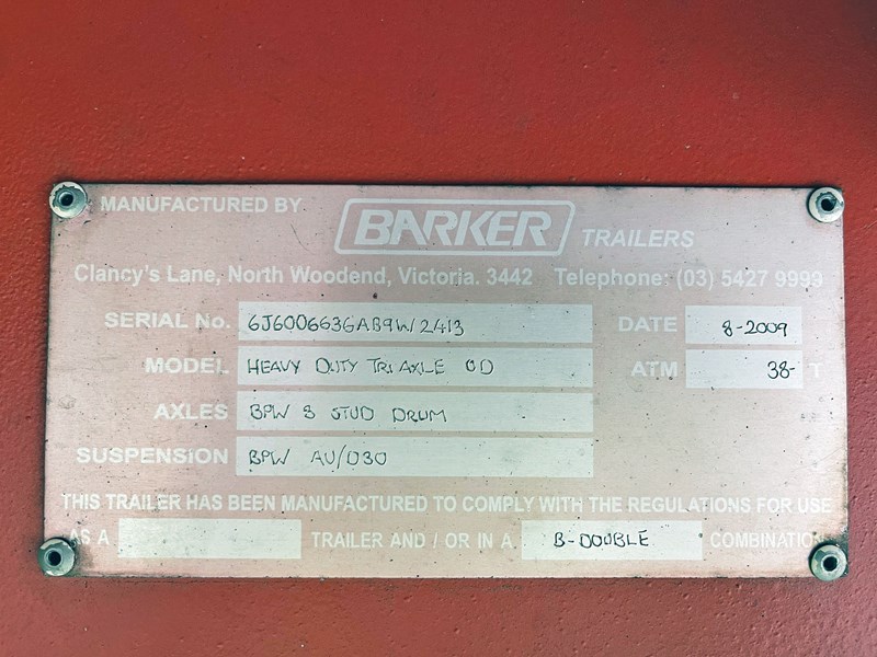 barker heavy duty triaxle od 875725 033