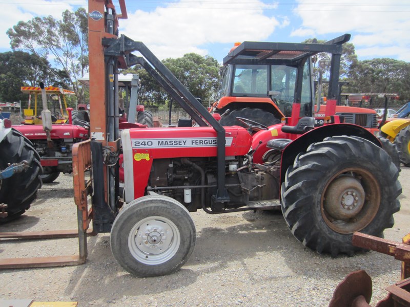 massey ferguson 240 tractor with front mount forklift 835976 025