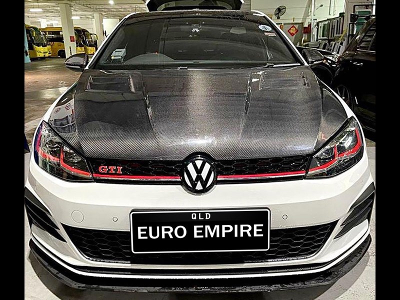 euro empire auto volkswagen carbon fiber aspec style hood for golf mk7 & 7.5 970465 005