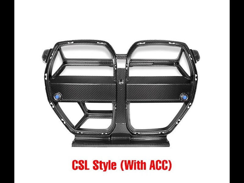 euro empire auto bmw csl style gloss black front grille for m3/m4 g80 (2021-2023) 970658 009