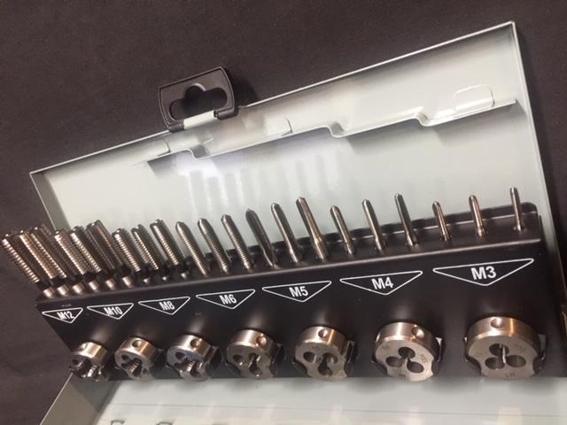 steelmaster industrial hss tap & die threading set - m3 ~ m12 - 32 piece. in steel case. 711204 007