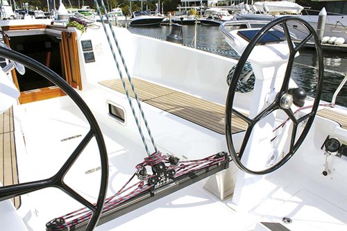 Helm on Bavaria Cruiser 41 Sport