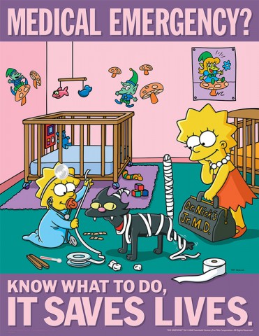 workplace safety posters simpsons