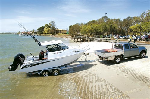 Mclay 611 Crossxover HT at boat ramp