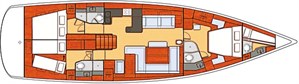 Beneteau Oceanis 60 layout plan