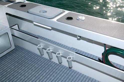 Rod holders on Surtees 650 Game Fisher