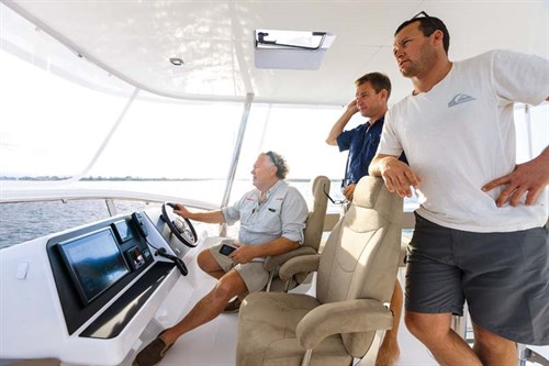 Helm on Fountaine Pajot Cumberland 47LR