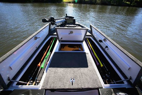 Storage on Phoenix 721 Pro XP bass boat