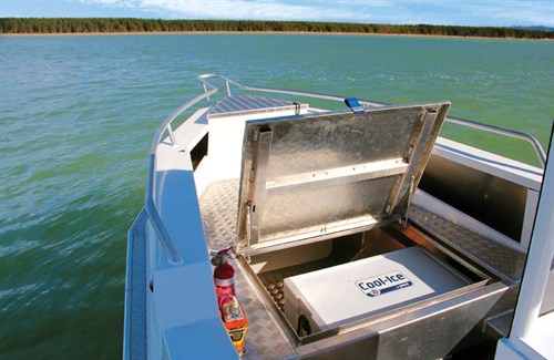 Forward storage on Osprey 600 Centre Console