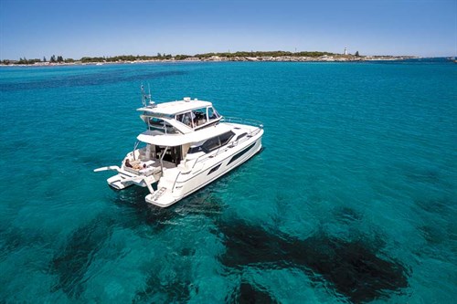 Aquila 44 power catamaran on the water