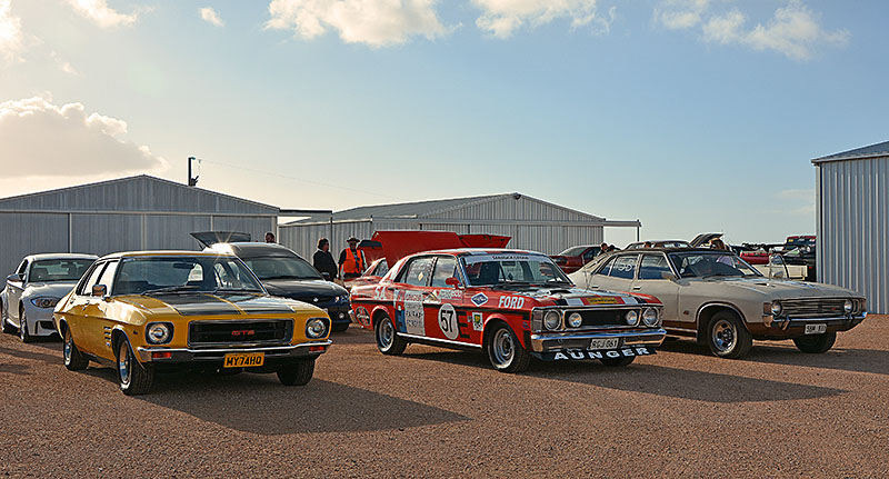 009 - Organisers - Holden HQ Monaro GTS - Rachel Carson And XW Falcon GT Bathurst Aunger Replica - Kevin May
